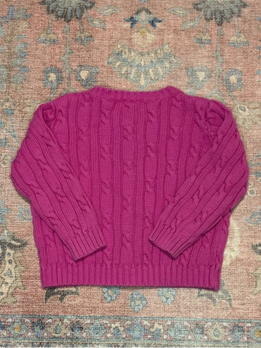 Gymboree Fuchsia Cable-Knit Button Toddler Cardigan *Almost Vintage* 2009